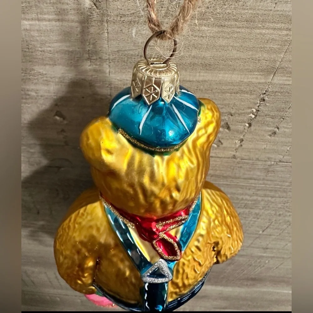 Handblown Glass Kurt Adler Polonaise Komozja Ornament - Painter Bear - Christmas
